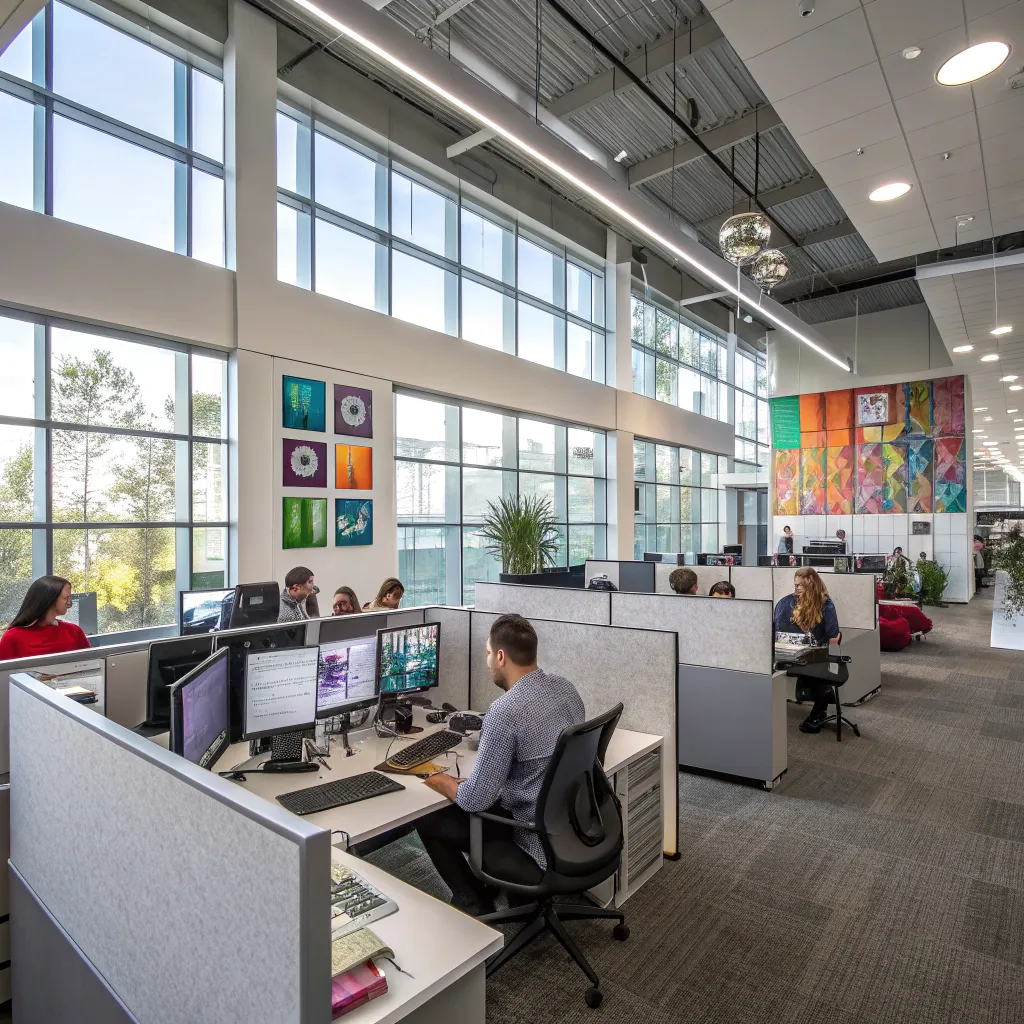 Modern office environment