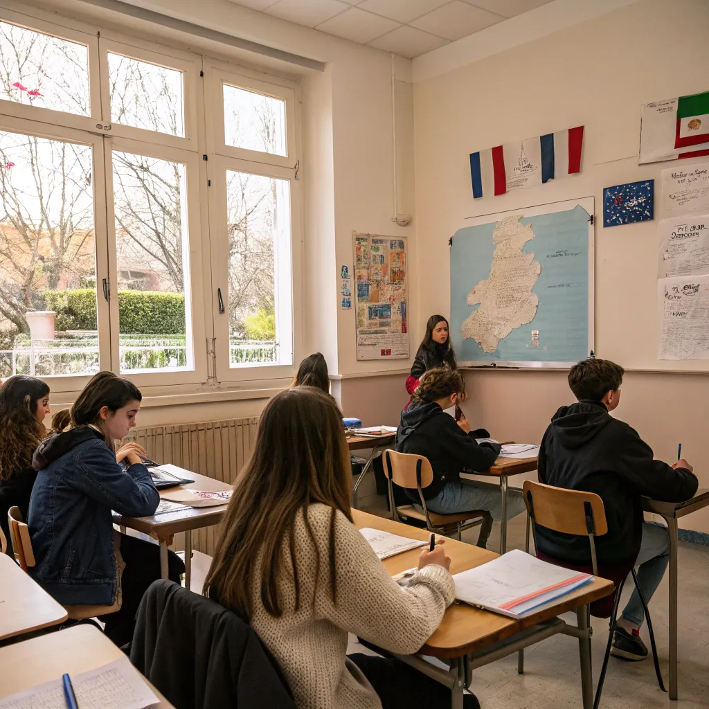 French course classroom
